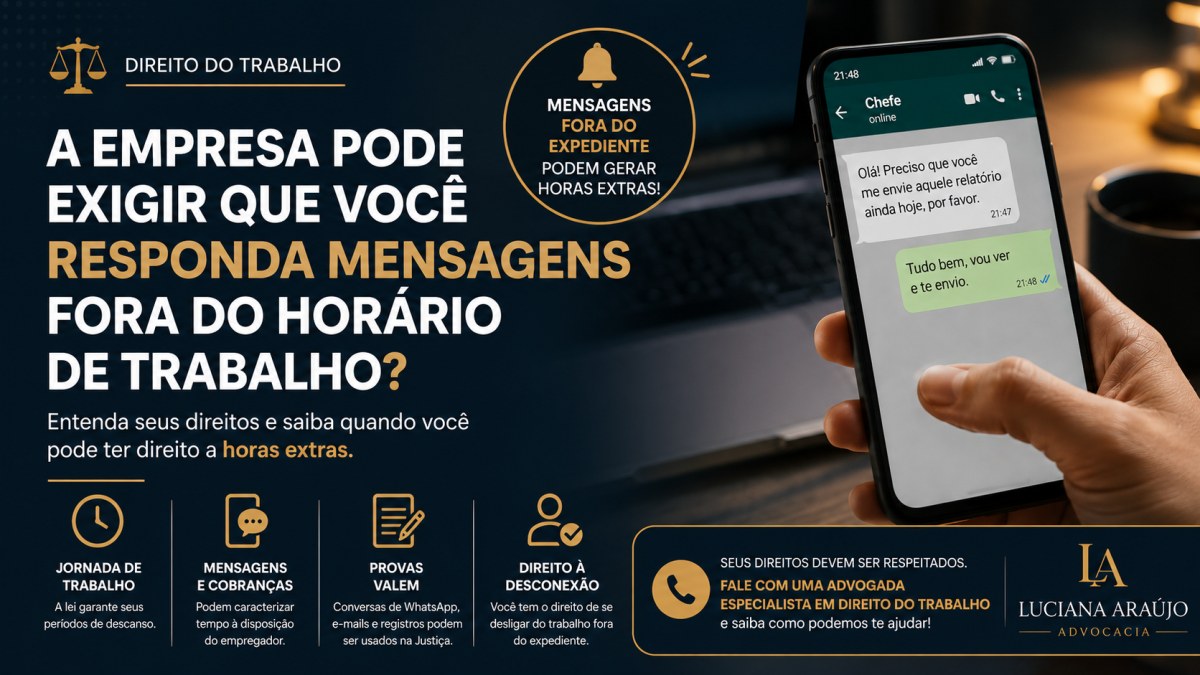 A EMPRESA PODE EXIGIR QUE O EMPREGADO RESPONDA MENSAGENS FORA DO HORÁRIO DE TRABALHO?